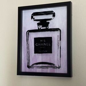 CHANEL No. 5 Art with White, Black and Purple Accents